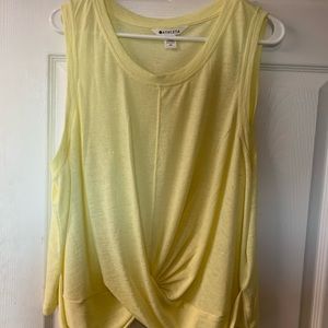 Athleta Breezy Twist Tank, cropped, yellow, 2x